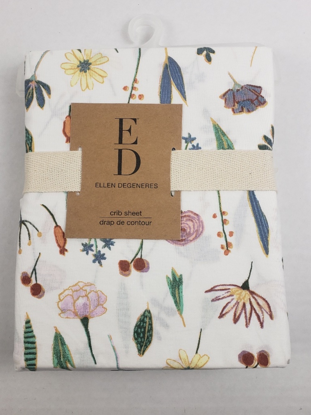 Ellen Degeneres: Floral Print Crib Sheet